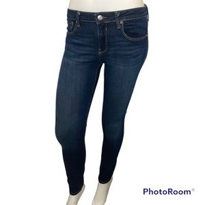 Zara Denim Medium Dark Wash Skinny Jeans - Size 8